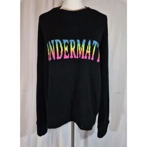 The Elder Statesman Womens 100% Cashmere Black Andermatt  Sweater Small